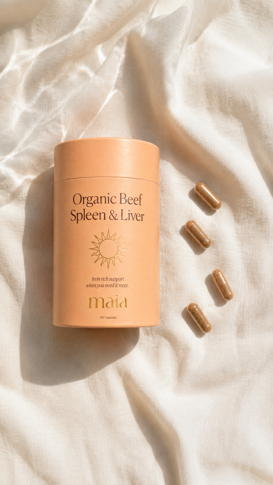 Organic Grass Fed Beef Spleen & Liver Capsules